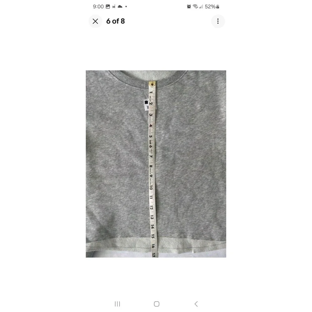 Justice Active Girls Size 10 Gray Long Sleeve Sweatshirt‎ Cropped Fleece Lined